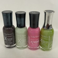 4 Sally Hansen Hard As Nails Xtreme Wear Nail Polish Multicolor Green Pink Purpl