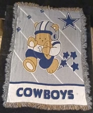 Cowboys Throw Blanket Baby Bear Cowboy 47" x 32"