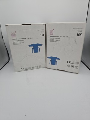 30x blaue Einweg Daumenschlaufen Schutzkittel 110x195cm PSA abgelaufen Neu aus altem Lagerbestand