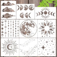 Moon Stencils for Painting Star Stencil Reusable Sun Clouds for...