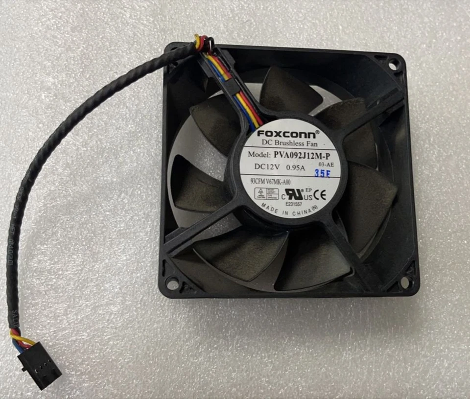 for FOXCONN PVA092J12M-P Fan 12V 90x90x32mm 4-Pin Case CPU Cooling Fan 0.95A  - Image 2 of 2