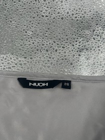 NUON Silver Sequin Metallic Cocktail Night Out Mini Skirt Size 28 Small US