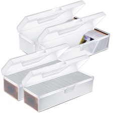 Vicenpal Trading Card Storage Box Clear Plastic Card Box Set Fit 600-1000 Plu...