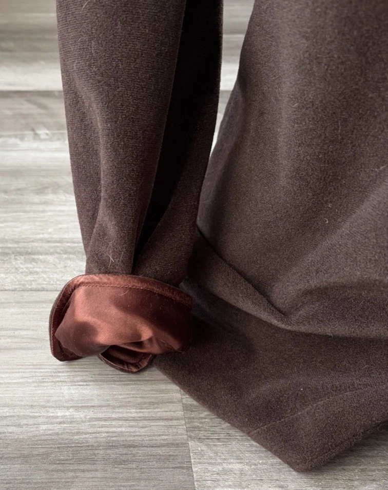 Camisa retro vintage Lee de fieltro marrón de terciopelo con botones talla M manga larga para hombre Foto 4 de 4