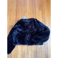 Mango Womens Faux Fur Cropped Jacket XL
