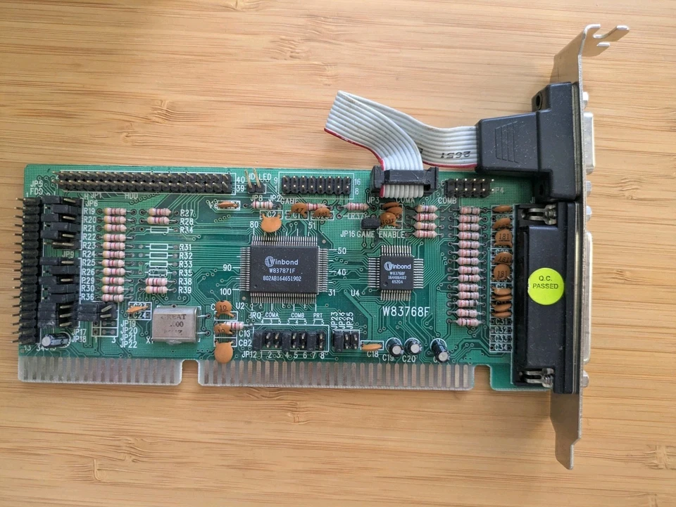 I/O Extender Card Serial/Parallel/HDD/FDD/Gameport w83768f ISA