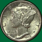 1939-D Mercury Dime Brilliant Uncirculated BU Coin #40679
