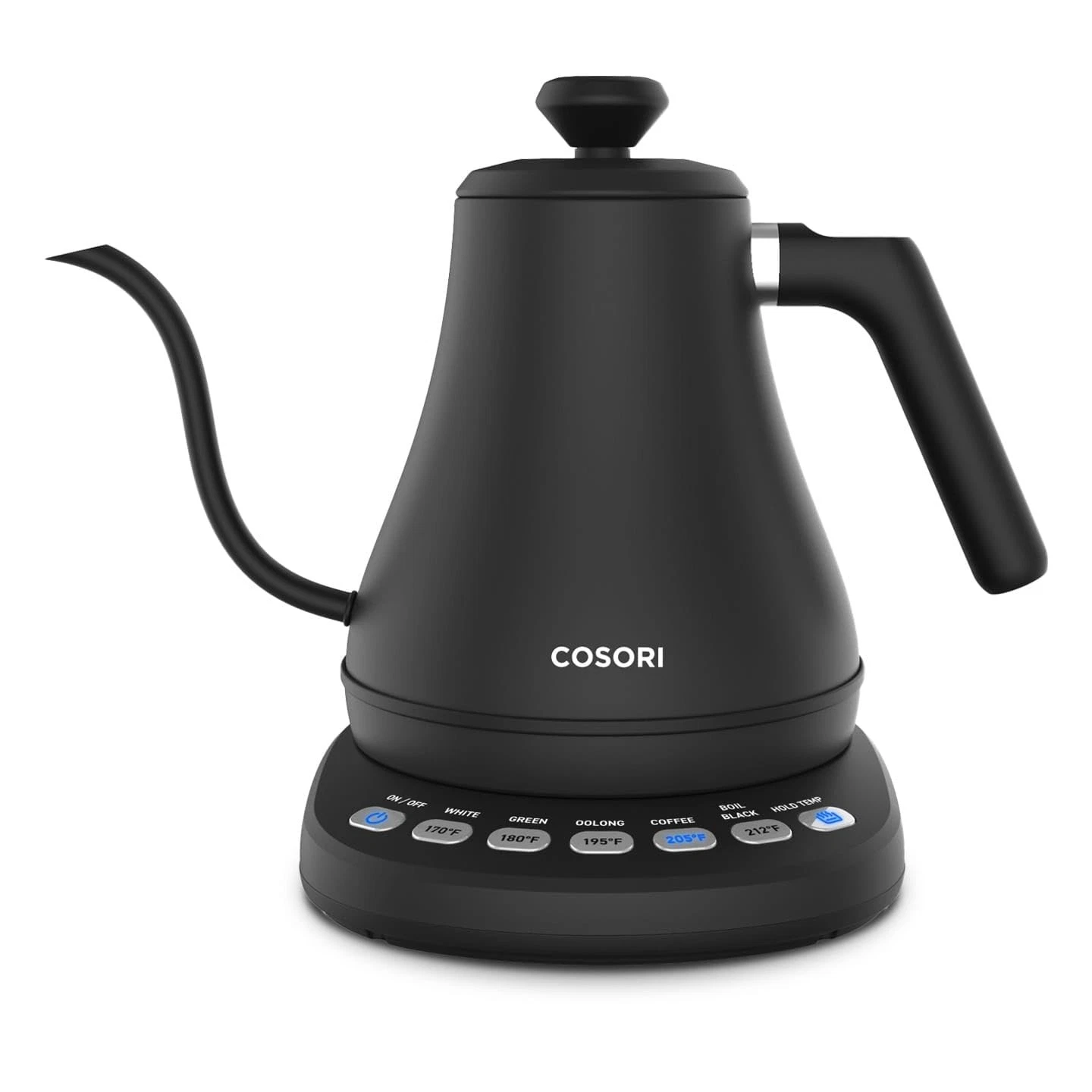 COSORI Electric Gooseneck Kettle with 5 Temperature Control 0.8 Quarts, Black