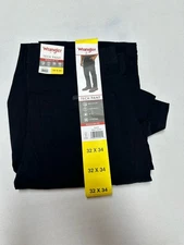 Wrangler Men's Regular Fit Tech Pants  Black 32x34 Zip Pockets Upf 50