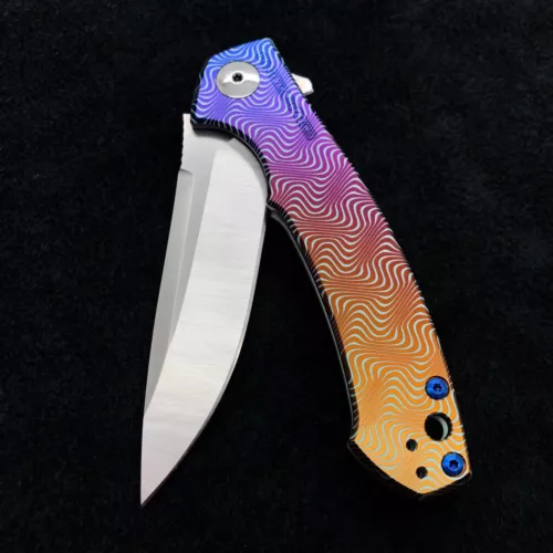 Zero Tolerance ZT 0450 Plain Edge Folder Waveform Ano Ti screws zt450 BWL