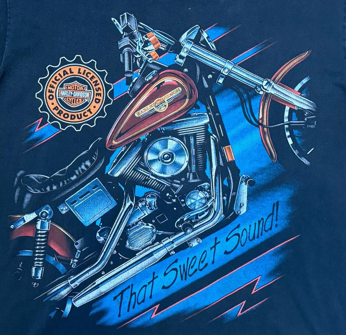 Vtg 90s 1996 Harley-Davidson That Sweet Sound Single Stitch Biker