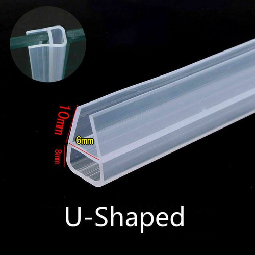 100cm Bath Shower Screen Door Seal Strips Glass Gate Gap Curved Flat 6-12mm DIY - Picture 15 of 15