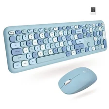 X9 Cute Keyboard and Mouse Combo - Transform Your Space with a Colorful Blue ...