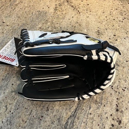 Wilson A500 Siren 12" Fastpitch Softball Glove LHT Black White Leather IF OF $75 - Picture 7 of 18