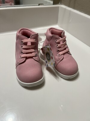NWT Little Me Pink Baby Girls Boots Size UK