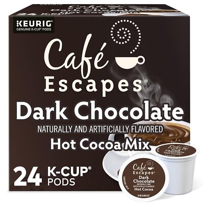 Cafe Escapes Dark Chocolate Hot Cocoa K-cups