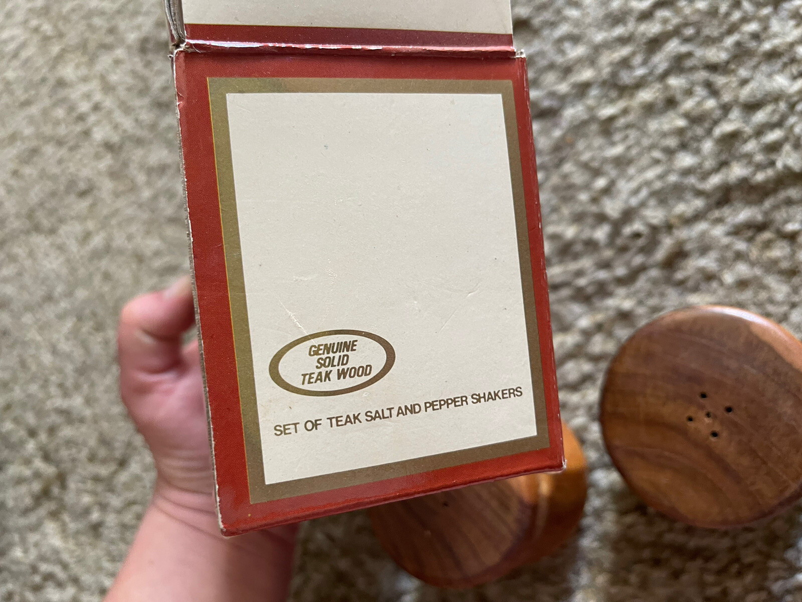 Vintage Woolworth Genuine Solid Teak Wood Salt and Pepper Shakers eBay