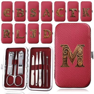 Buchstaben Maniküre Pediküre Nagelpflege Set Schneider Schermaschine Kit Etui UK Verkäufer