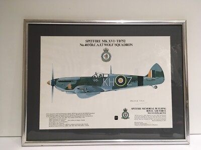 Spitfire MK.XVI-TB752 Royal Canadian Air Force 403 Squadron signiert Edward Lane