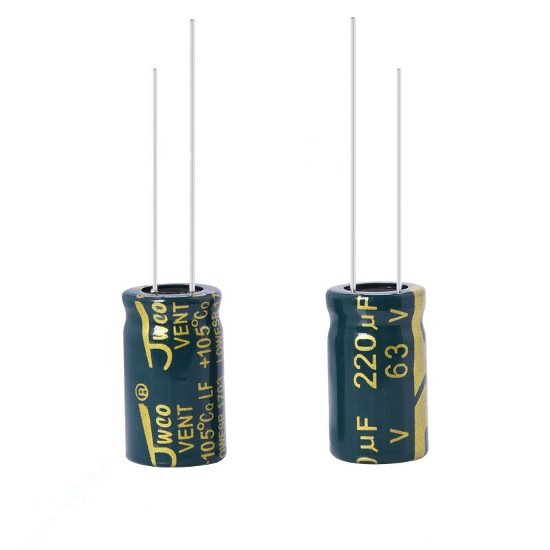 Condensateur électrolytique Aluminium 100V Basse ESR - Valeurs : 47/100/220/330/470/680/1000 µF - Pour Haute Fréquence