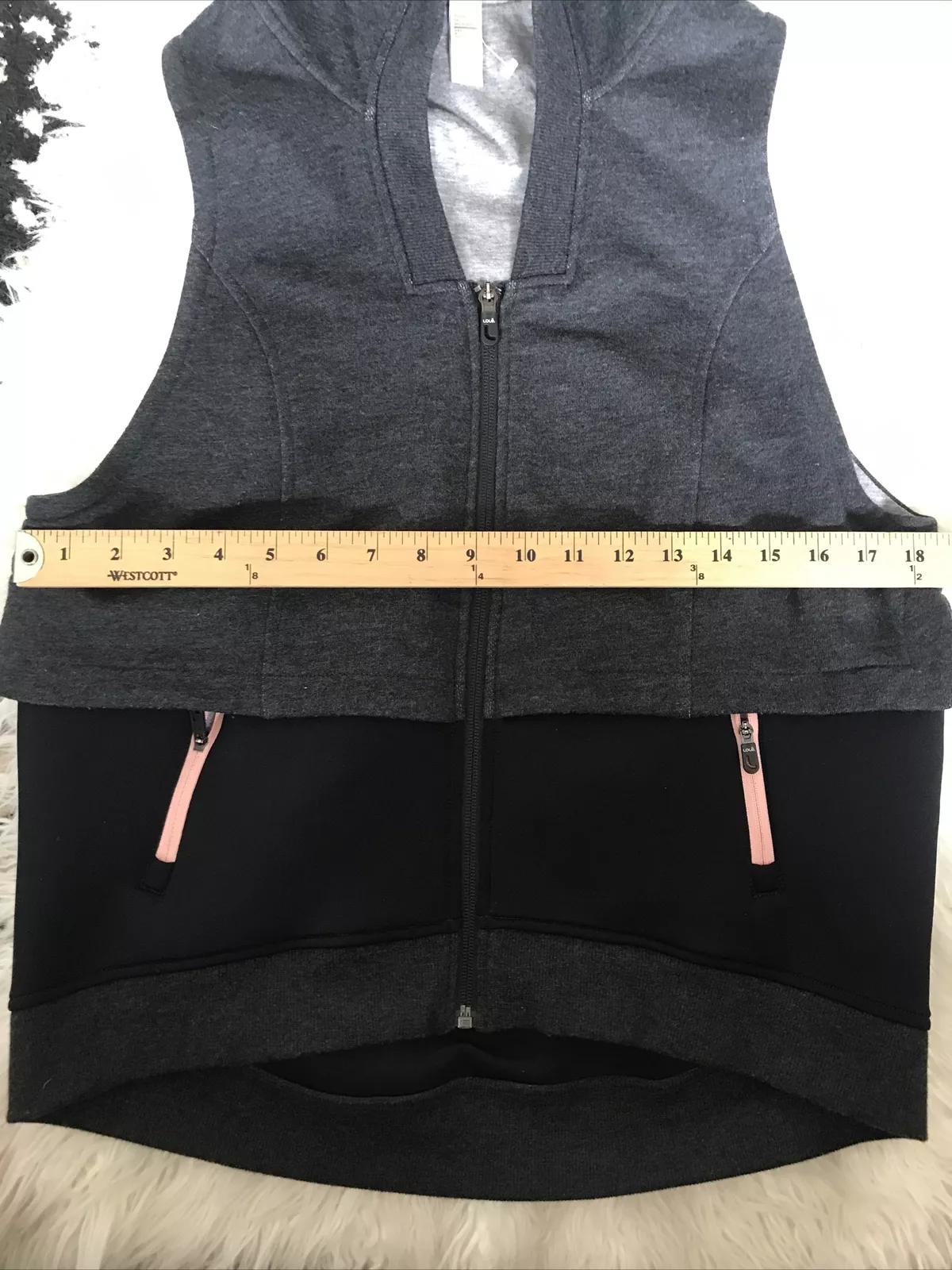 lole sleeveless hooded full zip adult jacket