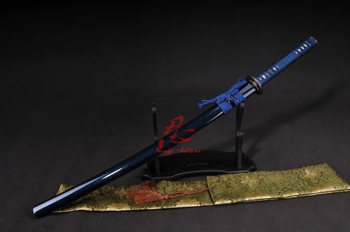 Wakizashi FullTang Japan Katana Sword 28" Blade Unokubi-Zukuri 9260 Spring Steel - Picture 12 of 12