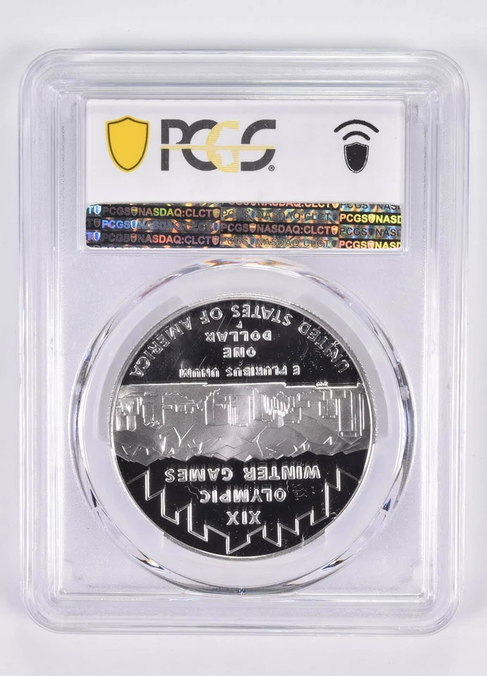 2002-P PR70 Olympic SLC Commemorative Dollar PCGS Blue Label - Image 2 of 4