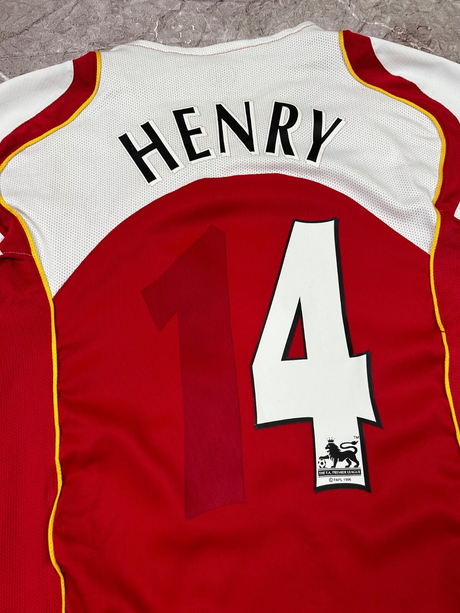 m*u様 NIKE Mサイズアーセナル05-06Arsenal14番アンリHEN Thierry Henry Nike FC Arsenal 05/06 Size XXL French Player