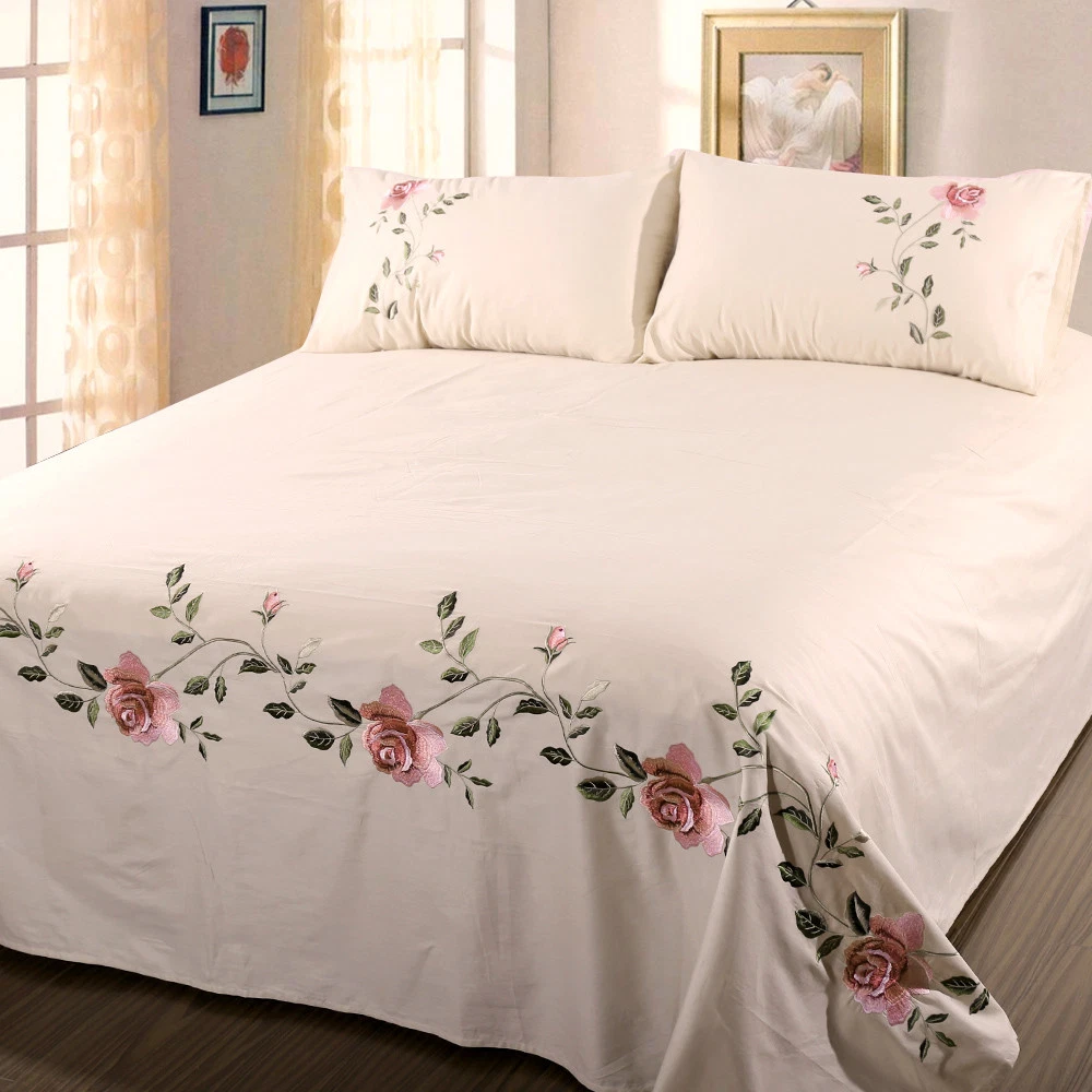 Embroidered sheets 2025 and pillowcases