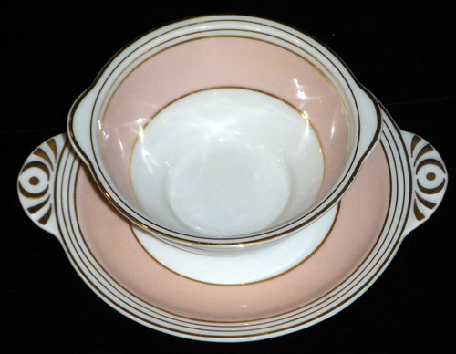 Vintage PORCELAINES PALLAS Art Deco Pink & Gold China from Limoges, France - Picture 33 of 102