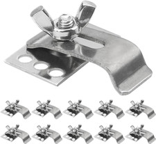 10Pcs 304 Stainless Steel Heavy Duty Sink Clips Kit Kitchen Bathroom Epoxy Under