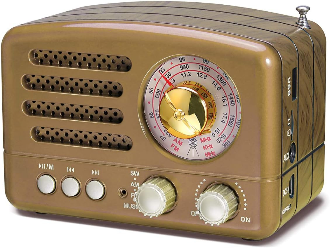 Radio portable ondes courtes avec haut-parleur Bluetooth intégré
