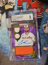 2024 Topps Triple Threads Rookie Autographed Relics Colton Cowser Amethyst CGC 9