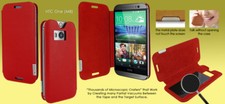 Cover Case Piel Frama HTC ONE M8 Frama slim RED Leather NEW