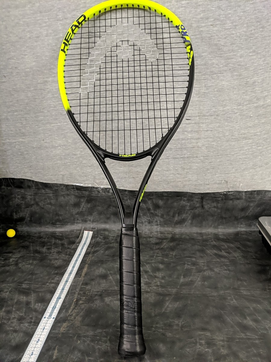RACQUET ブラック/イエロー Head “Tour Pro” Nano Titanium Tennis Racquet 4 3/8-3 Yellow and