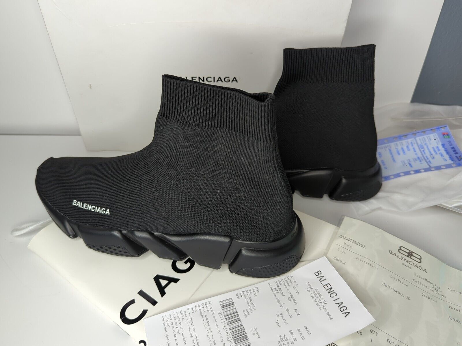 BALENCIAGA SPEED SOCK KNIT TRAINERS - BLACK – SGN CLOTHING