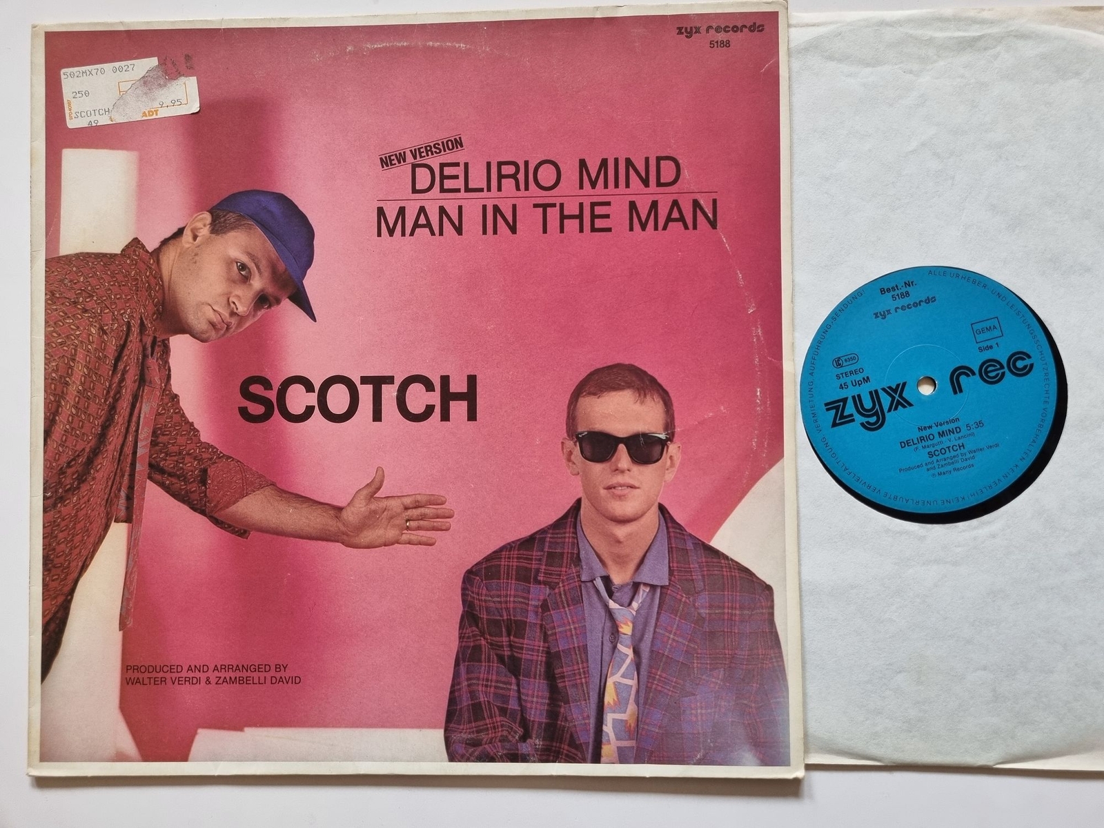 Scotch - Delirio Mind (New Version) 12'' Vinyl Maxi Germany ITALO DISCO