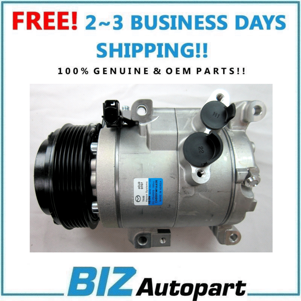 NEW OEM A/C COMPRESSOR W/ CLUTCH FOR 16-19 MAZDA CX-9 2.5L OE