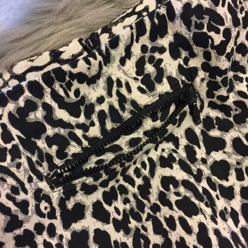 Bec & Bridge Women's Animal Print Leopard Black & White Skirt Size 8 Ruffle Hem - Picture 6 of 9