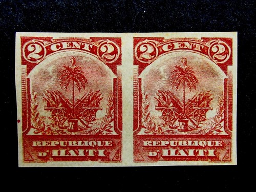 nystamps Haiti Stamp # 47 Mint H Imperf Pair Y30y398