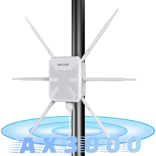 WiFi 6 Mesh Extender 3000Mbps Outdoor Long Range High Gain Antennas PoE Powered - Picture 6 of 53