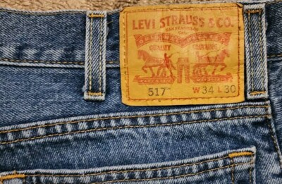 Levis 517 Jeans Mens 34x30 Blue Boot Cut American Western Denim | eBay