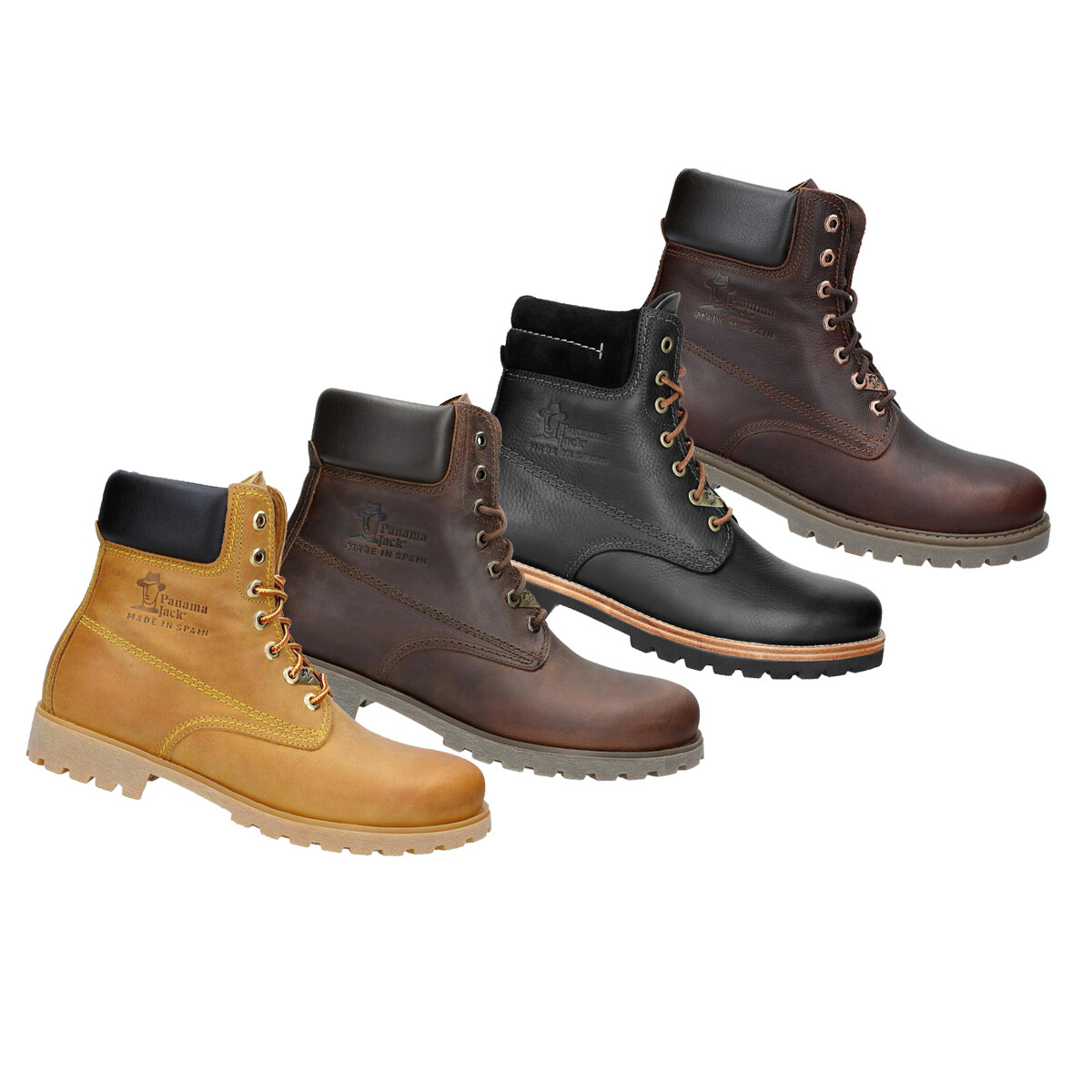 Panama Jack 03 C Hombres Botas Impermeables Cuero Con Cordones Senderismo Tobillo Chukka