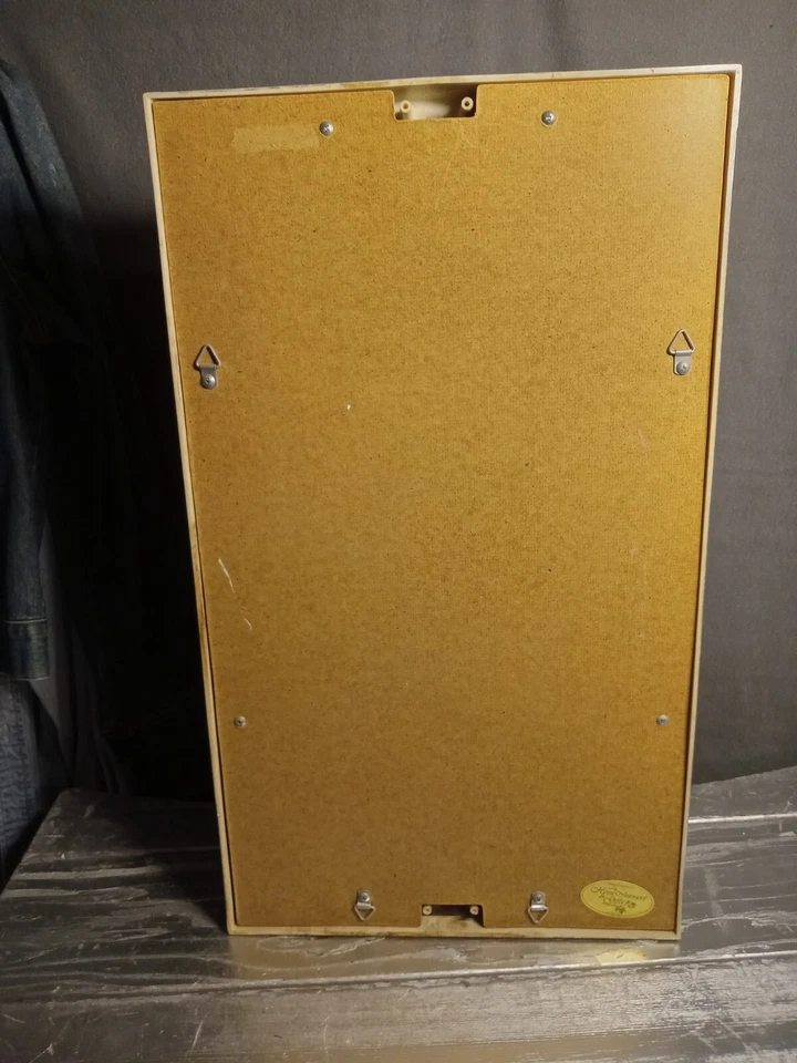 home interiors gifts 12 pane glass mirror shelf hanging wall faux wood 22.5x 13 - Image 4 of 4