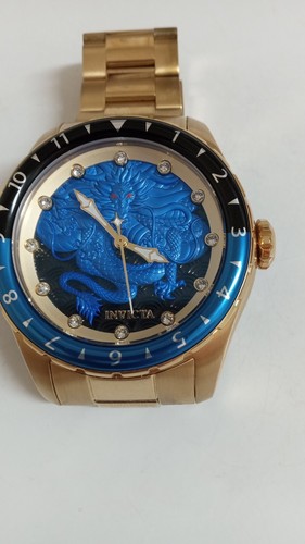 Invicta Dragon Blue Face Gold Automatic Men’s Watch Model: 28355