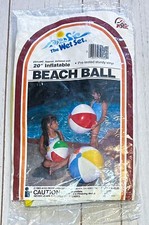 Vintage Intex Recreation 1983 The Wet Set 20" Inflatable Beach Ball SEALED 59020