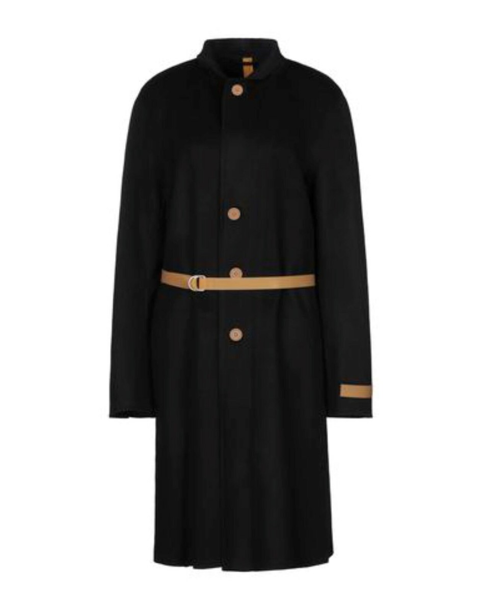 HELMUT LANG ウールコート size：XS NWT Men's Helmut Lang Belted Layered Wool/Cashmere Coat Black Size