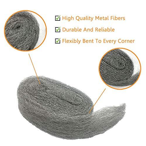 Steel Wool Fill Fabric DIY Kit, Steel Wool for Mice Control Away from 3