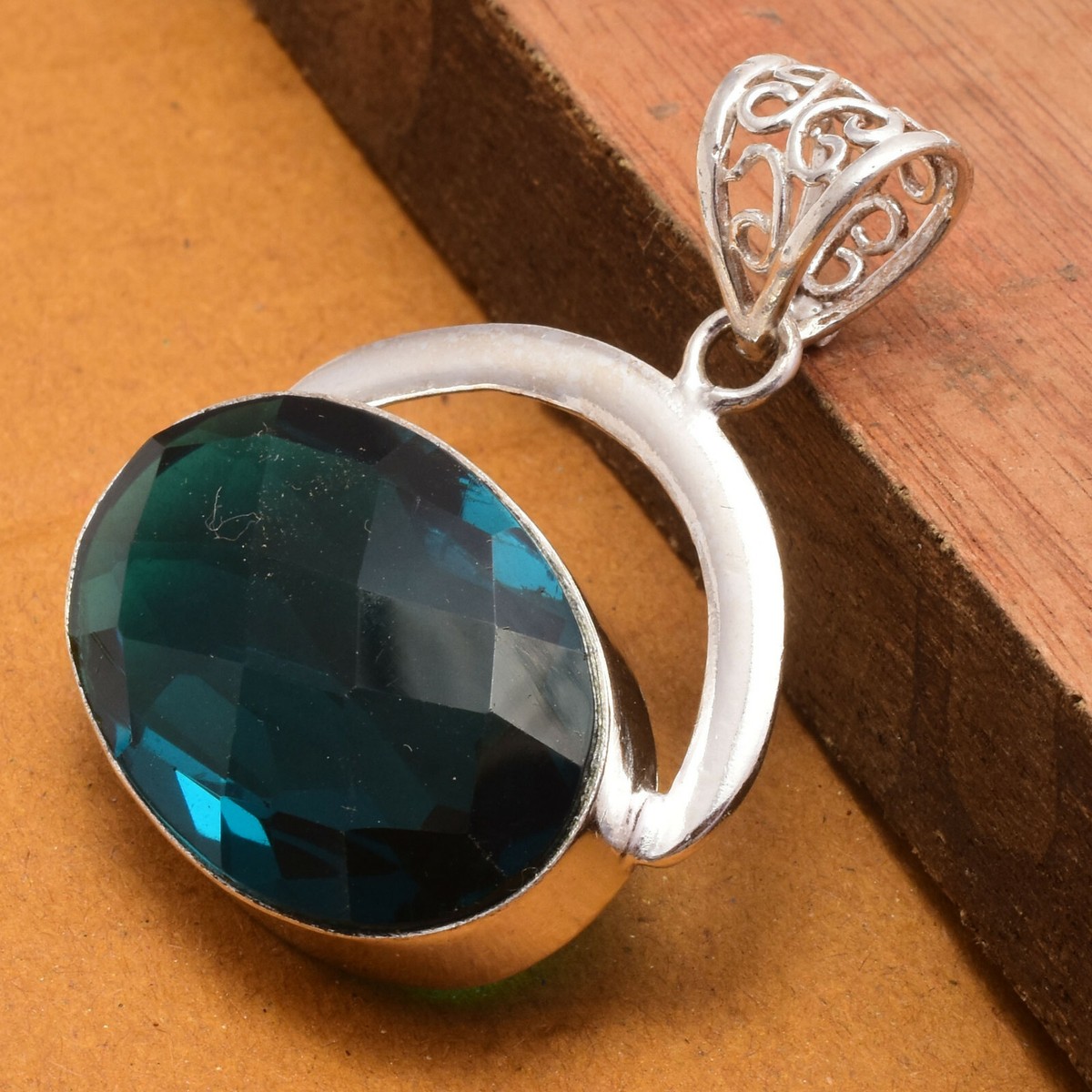 Artigianale 925 Argento Sterling Londra Topazio Blu Gemma Donna Artigianale 925 Argento Sterling Londra Topazio Blu Gemma Donna