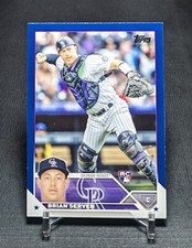 Brian Serven Retail Blue Parallel Rookie Card RC 2023 Topps Series 1 #41 Rockies